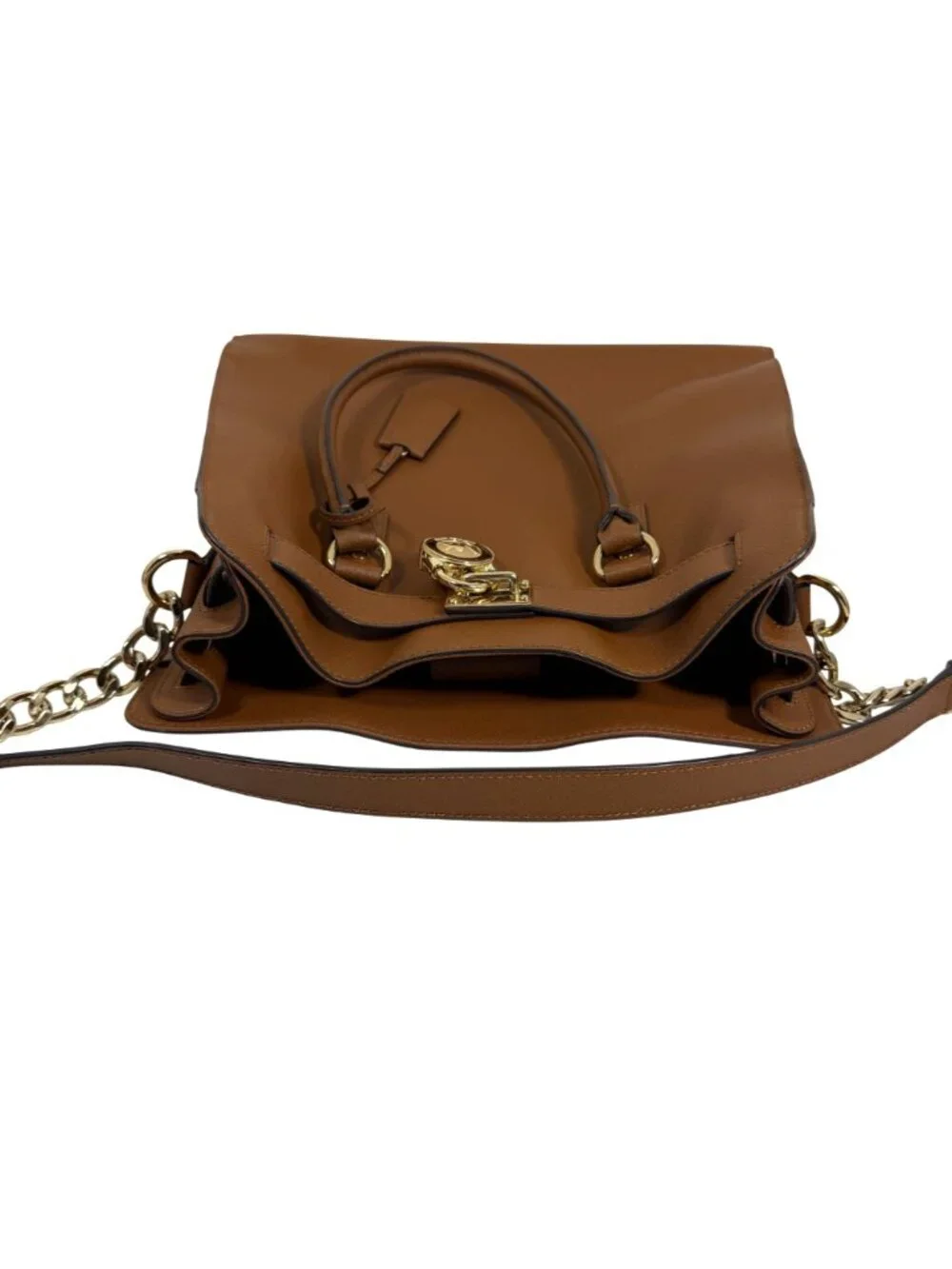 Michael Kors Hamilton Large North South Tote in Brown Saffiano Leather